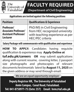 Jobs in The University of Faisalabad